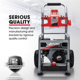 JET-USA 4800PSI Petrol Powered High Pressure Washer, w/ 30m Hose and Drain Cleaner - CX760 - Front View