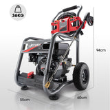 JET-USA 4800PSI Petrol Powered High Pressure Washer, w/ 30m Hose and Drain Cleaner - CX760 - Rear View