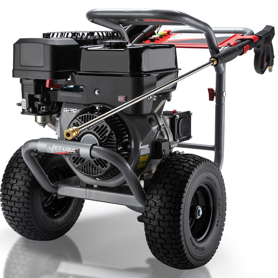 JET-USA 5000PSI Commercial Petrol Powered High Pressure Washer, 15HP 420cc, Italian Made Adjustable AR Pump,