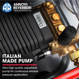 JET-USA 5000PSI Commercial Petrol Powered High Pressure Washer, 15HP 420cc, Italian Made Adjustable AR Pump, 20m Hose - TX870 - Top-Down View