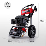 JET-USA Petrol-Powered High Pressure Cleaner Washer w/ 30m Hose and Drain Cleaner - CX660 - Rear View