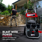 JET-USA Petrol-Powered High Pressure Cleaner Washer w/ 30m Hose and Drain Cleaner - CX660