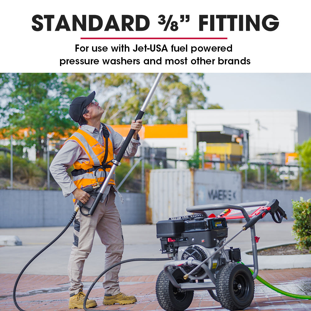 Jet-USA 4000PSI 5.5M Long Telescopic Universal Pressure Washer Cleaner Pole Wand Extension Lance