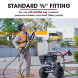 Jet-USA 4000PSI 5.5M Long Telescopic Universal Pressure Washer Cleaner Pole Wand Extension Lance