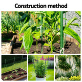 Green Fingers Garden Stakes Metal Plant Support 48pcs 60x1.1CM - Rear View