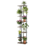Artiss 8 Tiers Plant Stand Metal Flower Pots Shelf Indoor Outdoor Garden Home - Front View
