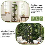 Artiss 8 Tiers Plant Stand Metal Flower Pots Shelf Indoor Outdoor Garden Home - Close-Up Angle