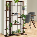 Livsip Plant Stand 7-tier Planter Shelf Bamboo - 45-Degree Angle