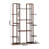 Livsip Plant Stand 7-tier Planter Shelf Bamboo - Top-Down View