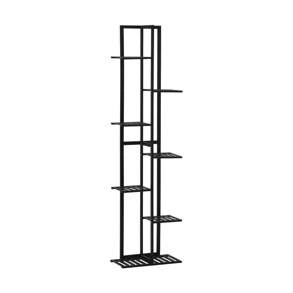 Livsip 7 Tiers Bamboo Plant Stand Staged Black