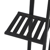 Livsip 7 Tiers Bamboo Plant Stand Staged Black