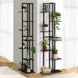 Livsip 7 Tiers Bamboo Plant Stand Staged Black
