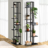 Livsip 7 Tiers Bamboo Plant Stand Staged Black - Top-Down View