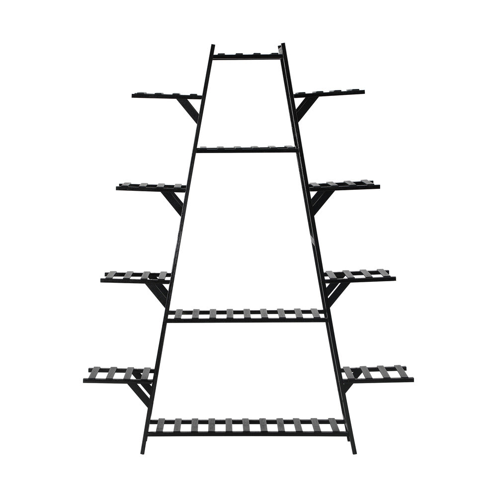 Livsip Plant Stand 12-shelf Bamboo Frame Black
