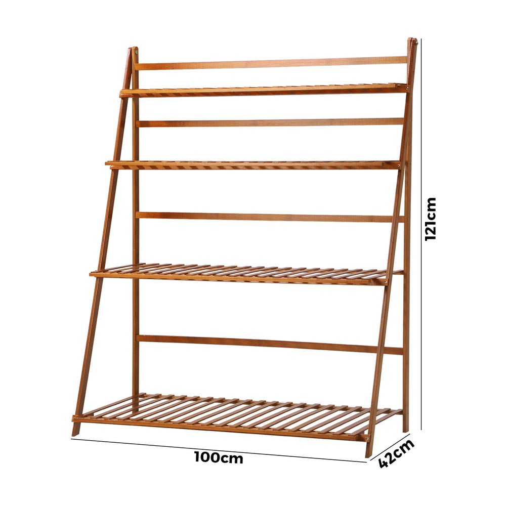 Livsip Plant Shelf Rack Display Stand 4-tier Indoor Outdoor