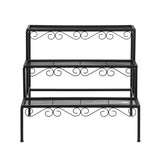 Artiss Plant Stand 3 Tier Metal Corner Plant Shelf Multiple Flower Holder Rack - Top-Down View