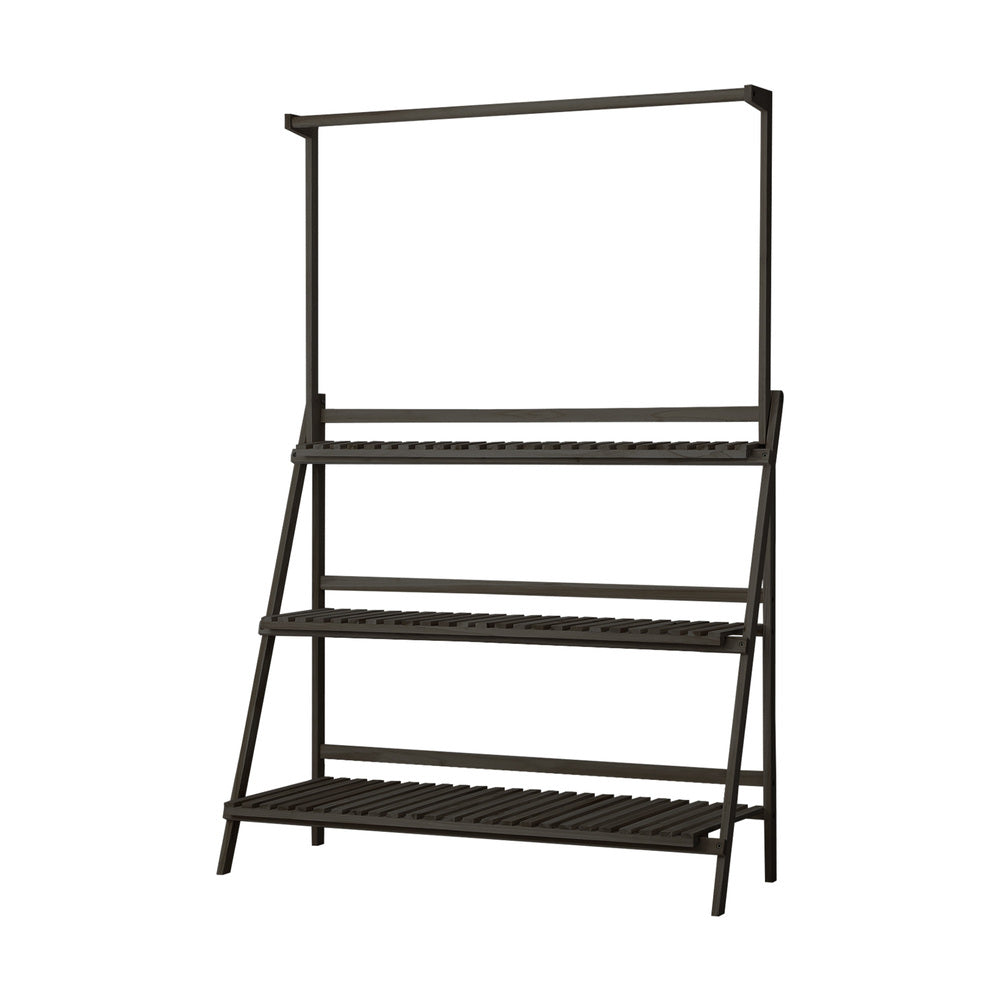 Livsip 3 Tier Plant Stand Flower Pot Shelf Wooden Black