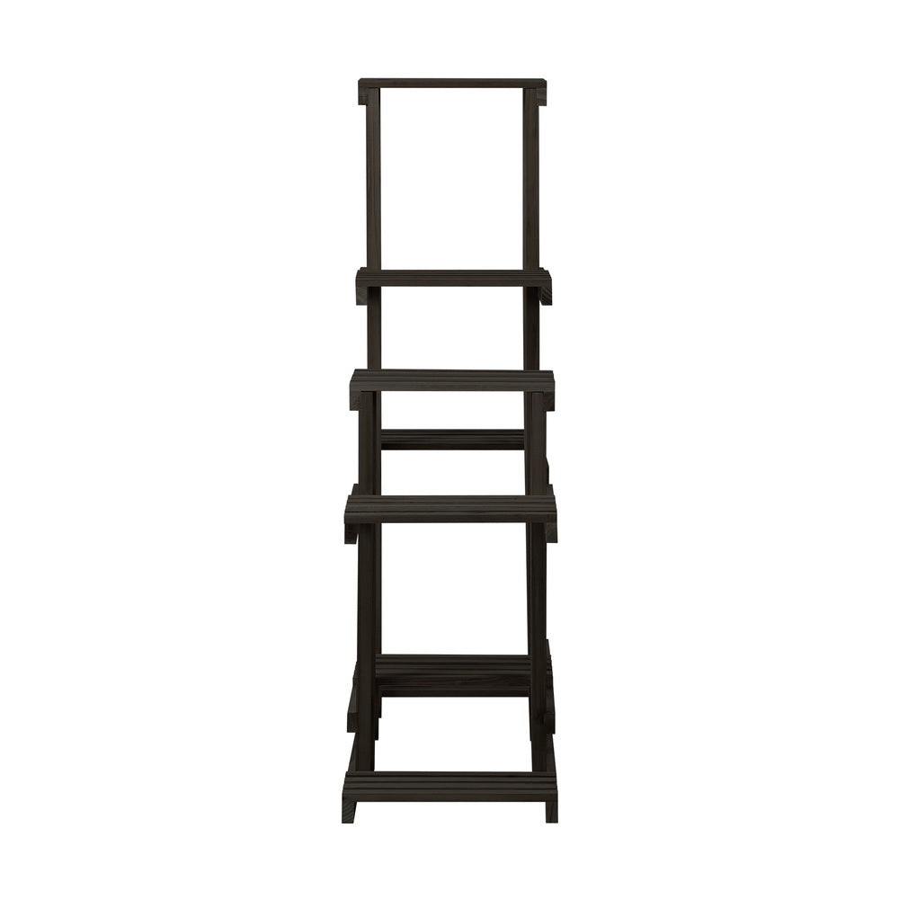 Livsip Plant Stand 6 Tiers Wooden Shelving Black