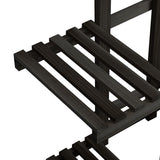 Livsip Plant Stand 6 Tiers Wooden Shelving Black - Side View