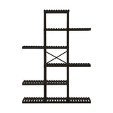 Livsip Plant Stand 6 Tiers Flower Pots Rack Black - Front View
