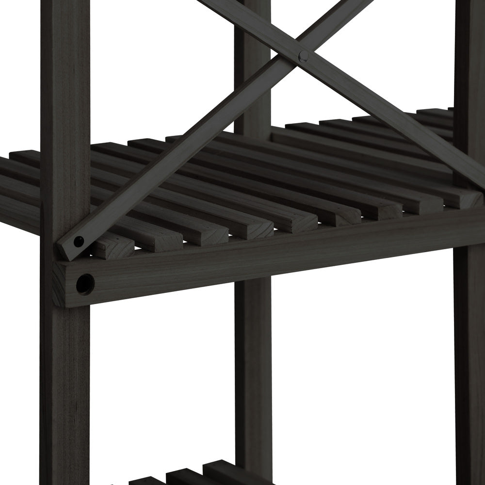 Livsip Plant Stand 6 Tiers Flower Pots Rack Black