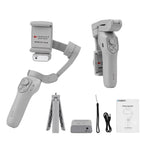 Devanti 3-Axis Handheld Gimbal Stabilizer for Smartphone & Tripod AI Tracking Fill Light