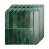 Artiss 3D Peel and Stick Wall Tiles Self Adhesive LinearGrid Backsplash 10 Sheets, Green - Extra Image