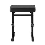Alpha Piano Bench Adjustable Seat Heavy Duty H-Shape Piano Stool Black - Side View