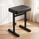 Alpha Piano Bench Adjustable Seat Heavy Duty H-Shape Piano Stool Black - Low Angle
