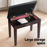 Alpha Piano Bench Stool with Storage Wooden PU Leather