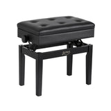 Alpha Adjustable Piano Bench Wooden Keyboard Seat Padded Music Chair Black - Top-Down View