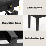 Alpha Piano Bench Stool Adjustable Height Keyboard Seat - Rear View