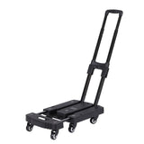 Giantz Folding Hand Truck Platform Trolley Foldable Dolly Cart 200kg Load Black - Front View