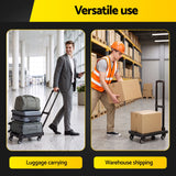 Giantz Folding Hand Truck Platform Trolley Foldable Dolly Cart 200kg Load Black - Extra Image