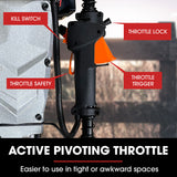 Baumr-AG 52cc 2-Stroke Petrol Post Driver with 2 Drive Sockets - Top-Down View