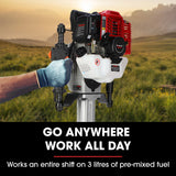 Baumr-AG 52cc 2-Stroke Petrol Post Driver with 2 Drive Sockets - Low Angle