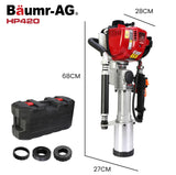 BAUMR-AG 38cc 4-Stroke Petrol Post Driver, with Carry Case & 3 Piling Sleeves - Rear View