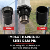 BAUMR-AG HP480 55cc 4-Stroke Petrol Post Driver, with 2 Piling Socket Sleeves