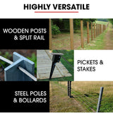 BAUMR-AG HP480 55cc 4-Stroke Petrol Post Driver, with 2 Piling Socket Sleeves - Low Angle