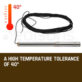 Protege 2HP Submersible Bore Water Pump Well Irrigation Stainless Steel 240V Deep - Close-Up Angle