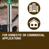 Protege 3HP Submersible Bore Water Pump Deep Well Irrigation Stainless Steel 240V - Extra Image