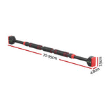 Everfit Pull Up Bar 70CM-95CM Doorway Chin Up Horizontal Bar Gym - Front View