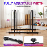 Everfit Dip Station Parallette Bars Home Gym Workout Stand Black - 45-Degree Angle