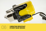 1200w Weatherised stainless auto water pump - Yellow - Low Angle