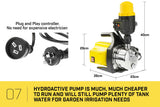 1200w Weatherised stainless auto water pump - Yellow - Extra Image