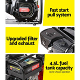 Giantz Petrol Water Pump 2 Transfer High Flow Fire Fighting Irrigation - 45-Degree Angle