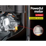 Giantz 2 inch petrol water pump with 210cc 4-stroke engine, black and red, anti-corrosive tubular steel frame