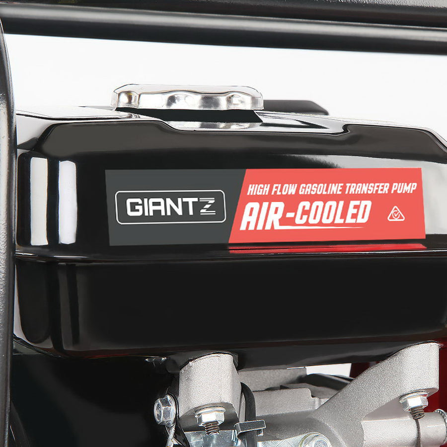 Giantz 2 inch petrol water pump with 210cc 4-stroke engine, black and red, image 8