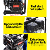 Giantz Petrol Water Pump 3 High Flow Transfer Fire Fighting Irrigation - Rear View