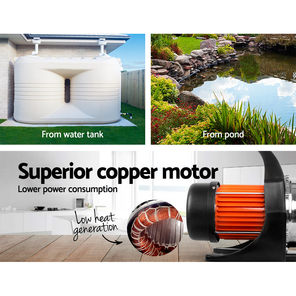 Giantz 1500W Automatic High-Pressure Garden Water Pump with Controller